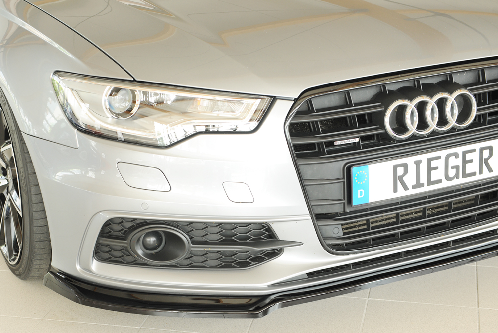 Voorspoiler Audi A6 (4G/C7): 11.10-08 glans zwart
