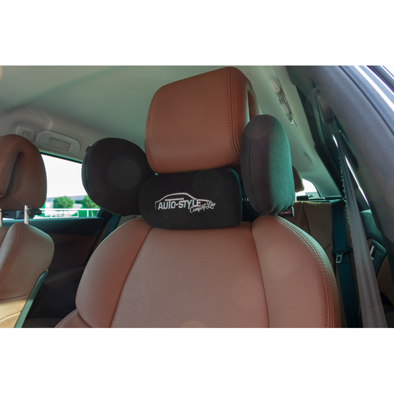 Comfortline Universele Instelbare Reis-Hoofdsteun - Zwart