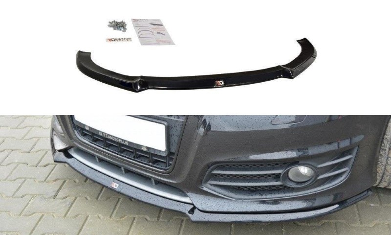 Voorspoiler V.1 Audi S3 8P FL Glanzend zwart