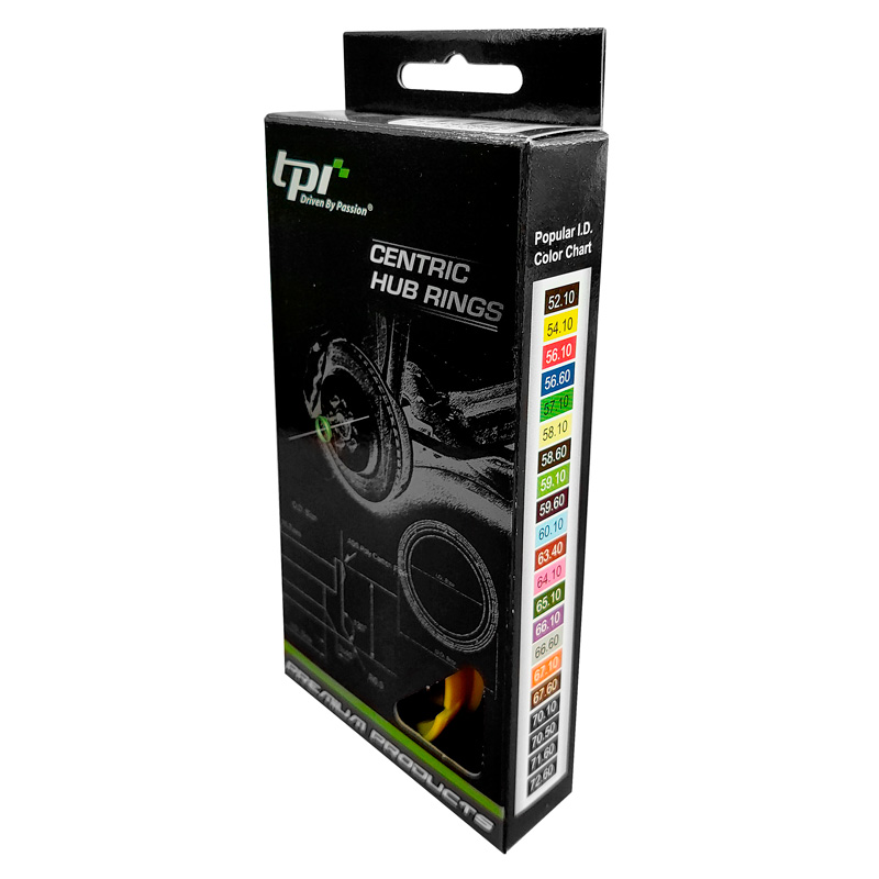 Set TPI Centreerringen - 69.1->58.6mm - Zwart