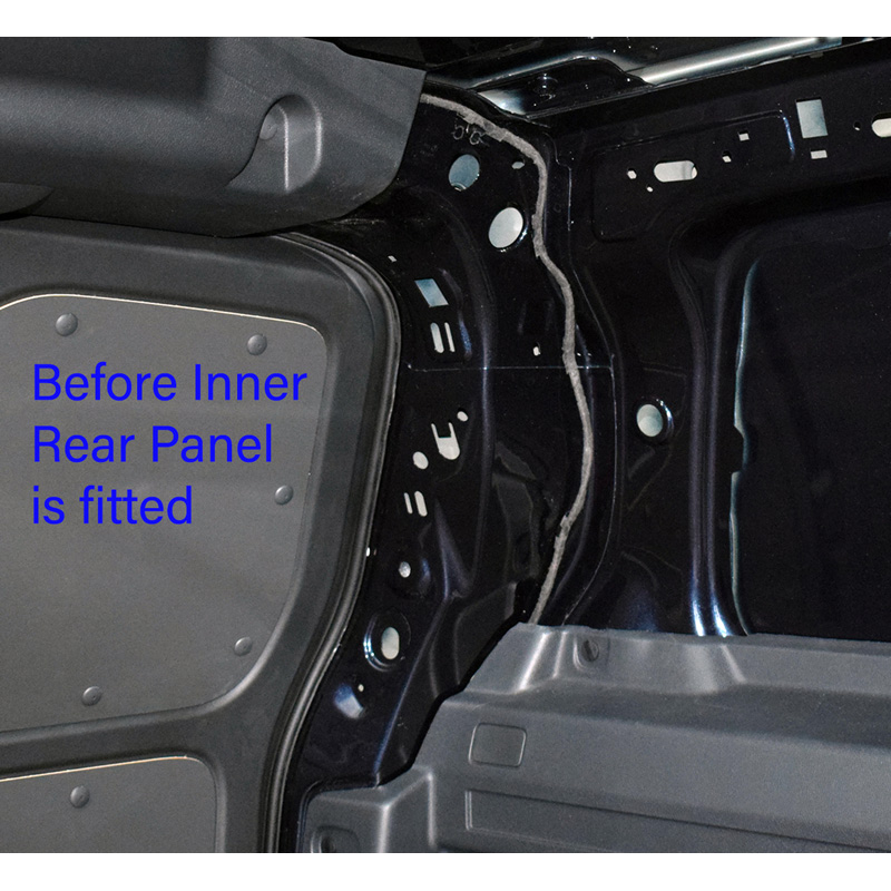 RGM Bescherming voor de binnenkant van de achterste deurlijst voor Volkswagen ID.Buzz Cargo 2022- - Zwart (ABS)