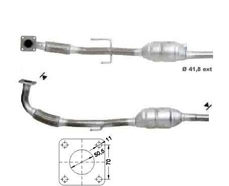 VW POLO 1.0i 999 cc 37 Kw / 50 cv AUC Magnaflow CAT Bouwjaar: 11