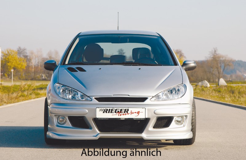 Voorbumper zonder air intakes met SPI Peugeot 206 Rieger