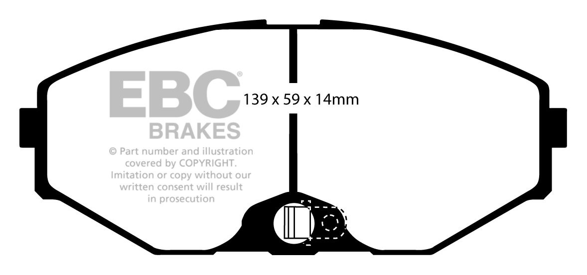 EBC Brakes NISSAN Stagea 2.5 Turbo 96-98 Remblokken voorzijde