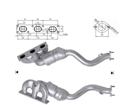 BMW 328i 2.8i 24V 2793 cc 142 Kw / 193 cv M52 E46 Magnaflow CAT