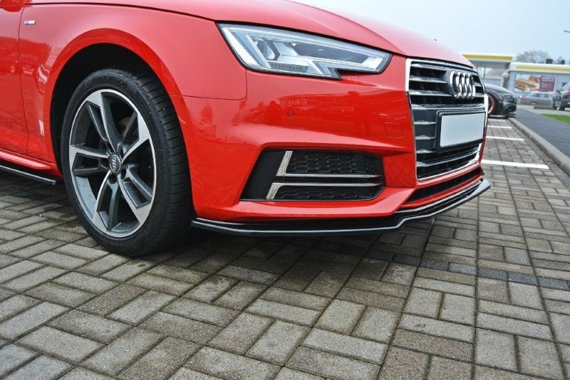 Voorspoiler Audi S4 / A4 S-Line B9 V.1 Glanzend Zwart