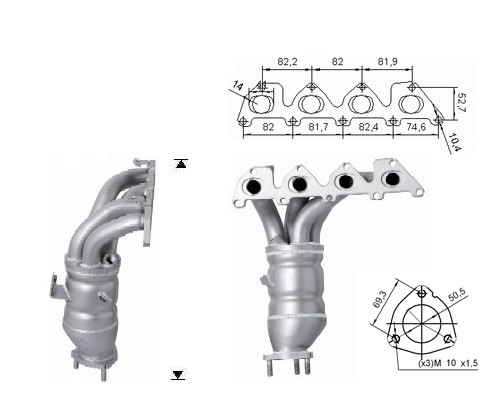 Seat CORDOBA 1.4i 16V 1390 cc 63 Kw / 86 cv BXW Magnaflow CAT Bo