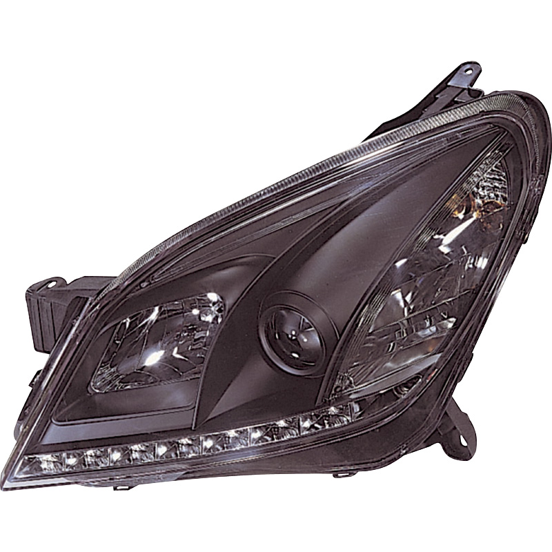 Set Koplampen in DRL-Look  Opel Astra H 2004-2009 - Zwart