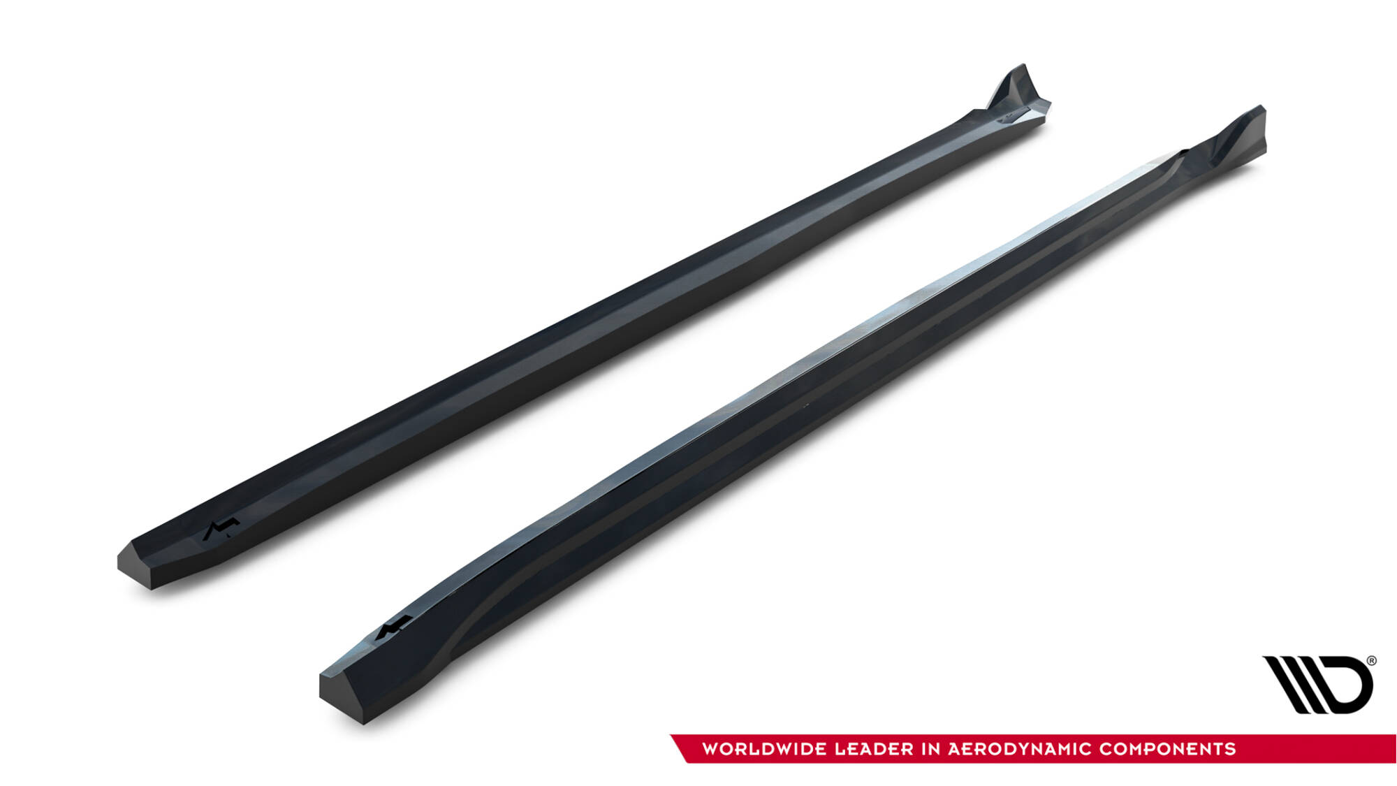 Zijskirts Abarth 500e Maxton Glanzend zwart