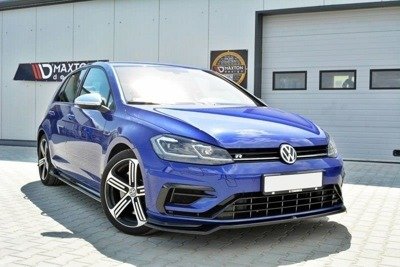 Voorspoiler VW Golf 7.5 R Facelift Glans Zwart