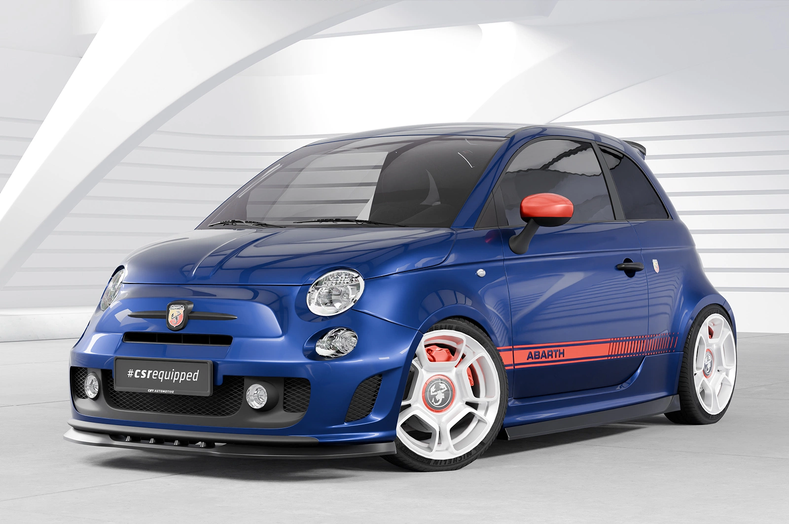 Voorspoiler Fiat 500 Abarth 595 – CSR Automotive – Glans Zwart