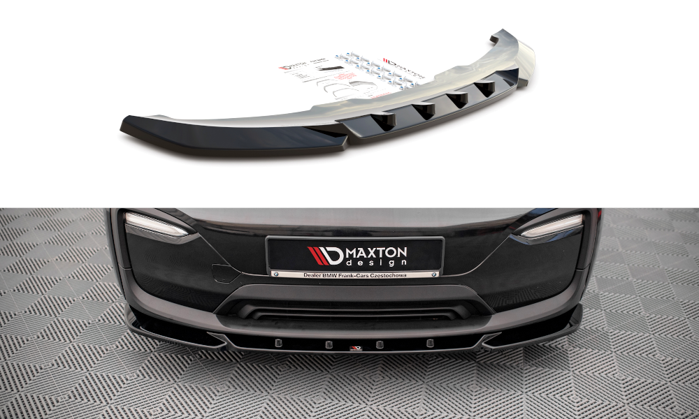 Voorspoiler V.2 BMW i3 MK1 FL Maxton Glans Zwart