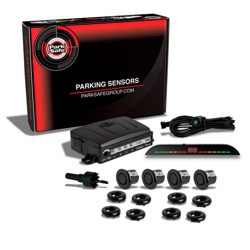 ParkSafe 'Multi-Angle' Parkeersensoren (voorzijde) incl. 4 Sensoren/LED Display (12/24V)