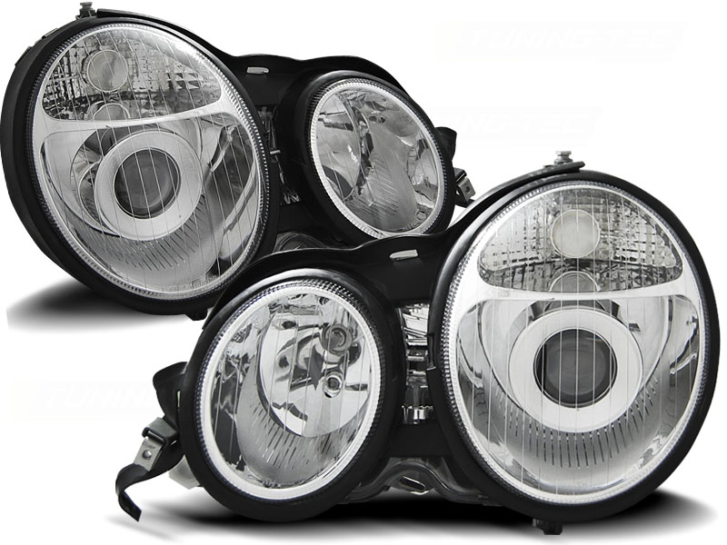 Koplampen Mercedes E-Class W210 95-98 chroom