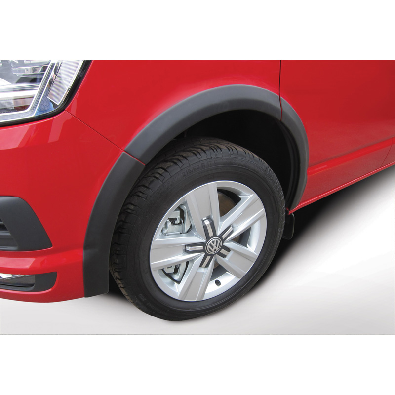 RGM Spatbordverbreders  Volkswagen Transporter T6 2015- Korte wielbasis - linker schuifdeur - Achterklep - Zwart