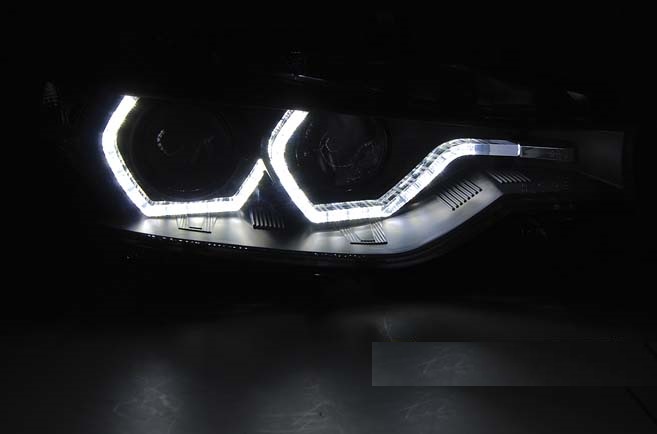 Koplampen BMW 3-Serie F30/F31 Angel Eyes LED DRL Chroom