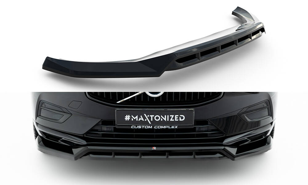 Voorspoiler Volvo XC60 MK2 Maxton Glanzend zwart