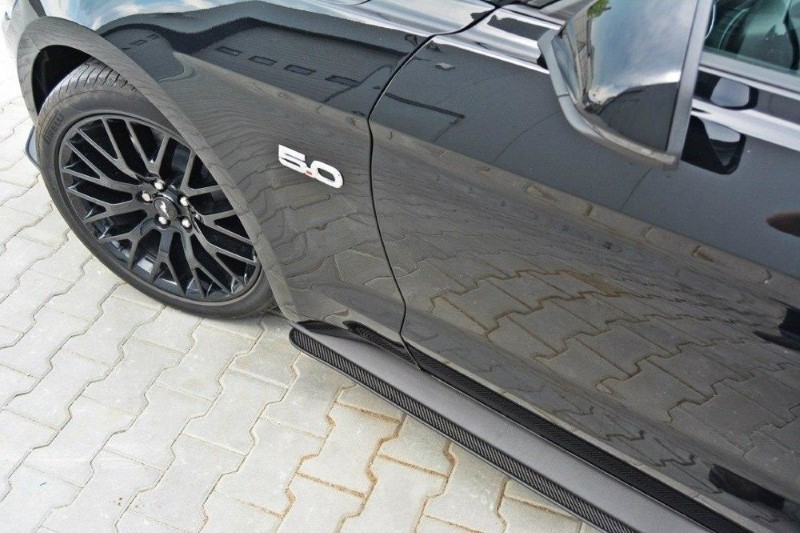 Zijskirts Diffusers Ford Mustang GT Mk6 Racing Glanzend Zwart