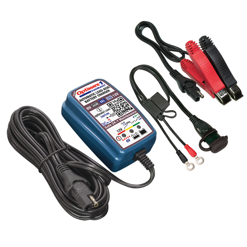 OptiMate 1 VoltMatic 6V / 12V 0,6A  Acculader / tester / onderhouder