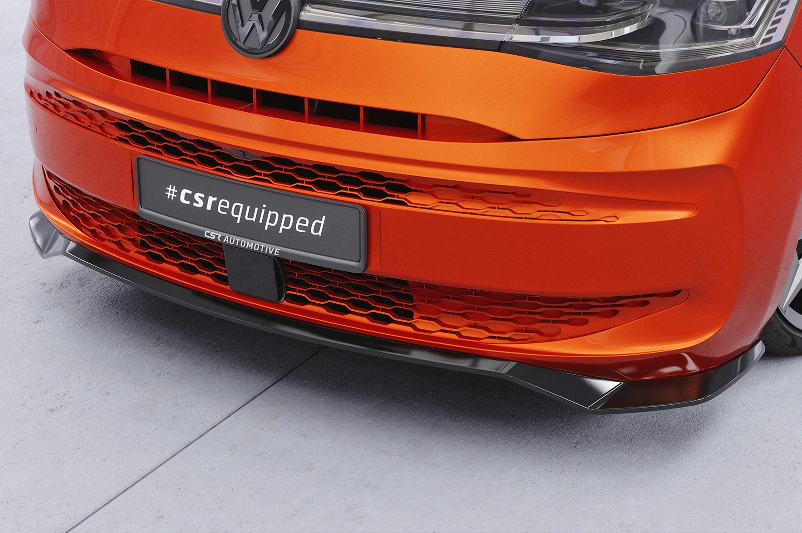 Voorspoiler VW T7 glans zwart