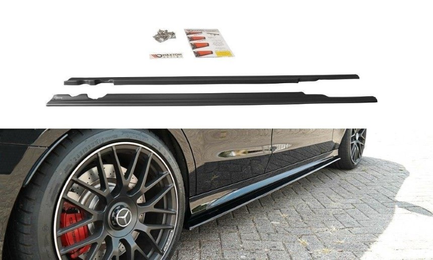Zijskirts Mercedes C S205 63AMG Estate Maxton Design glans zwart