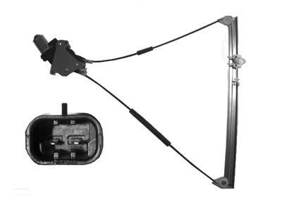 raammechanisme, 3 drs, incl motor, rechts Fiat Scudo, 2004-2006