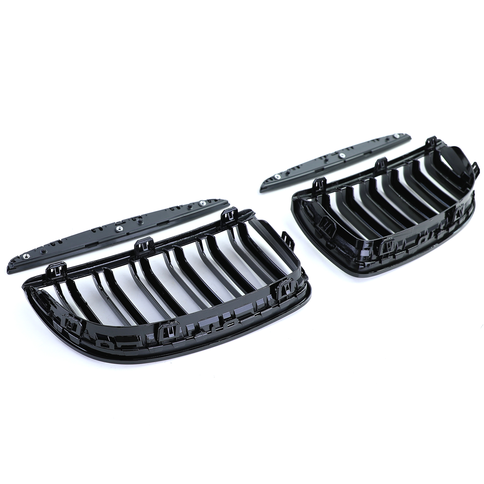 Grill Nieren BMW E90/91 05-08 Glans Zwart