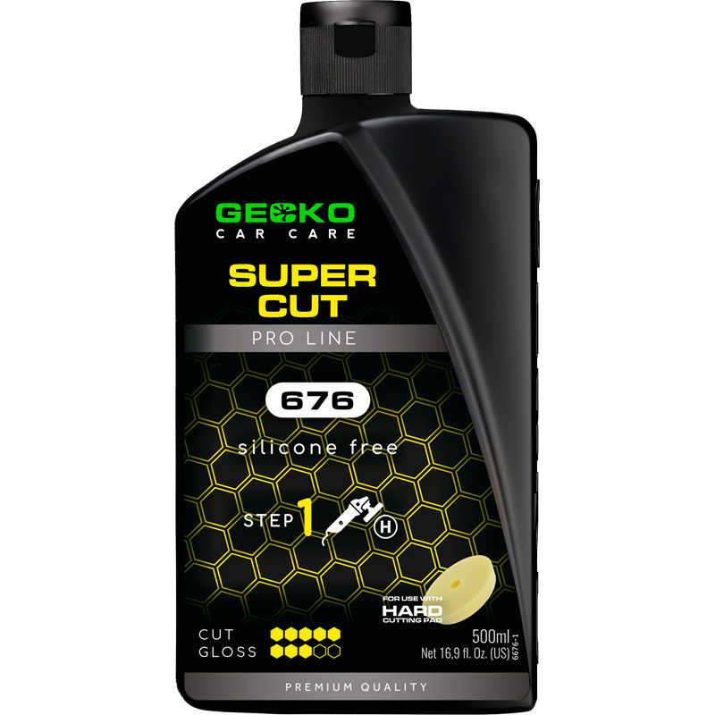 Gecko PRO Grof Polijstmiddel 676 Stap 1 - 500ml (siliconenvrij)