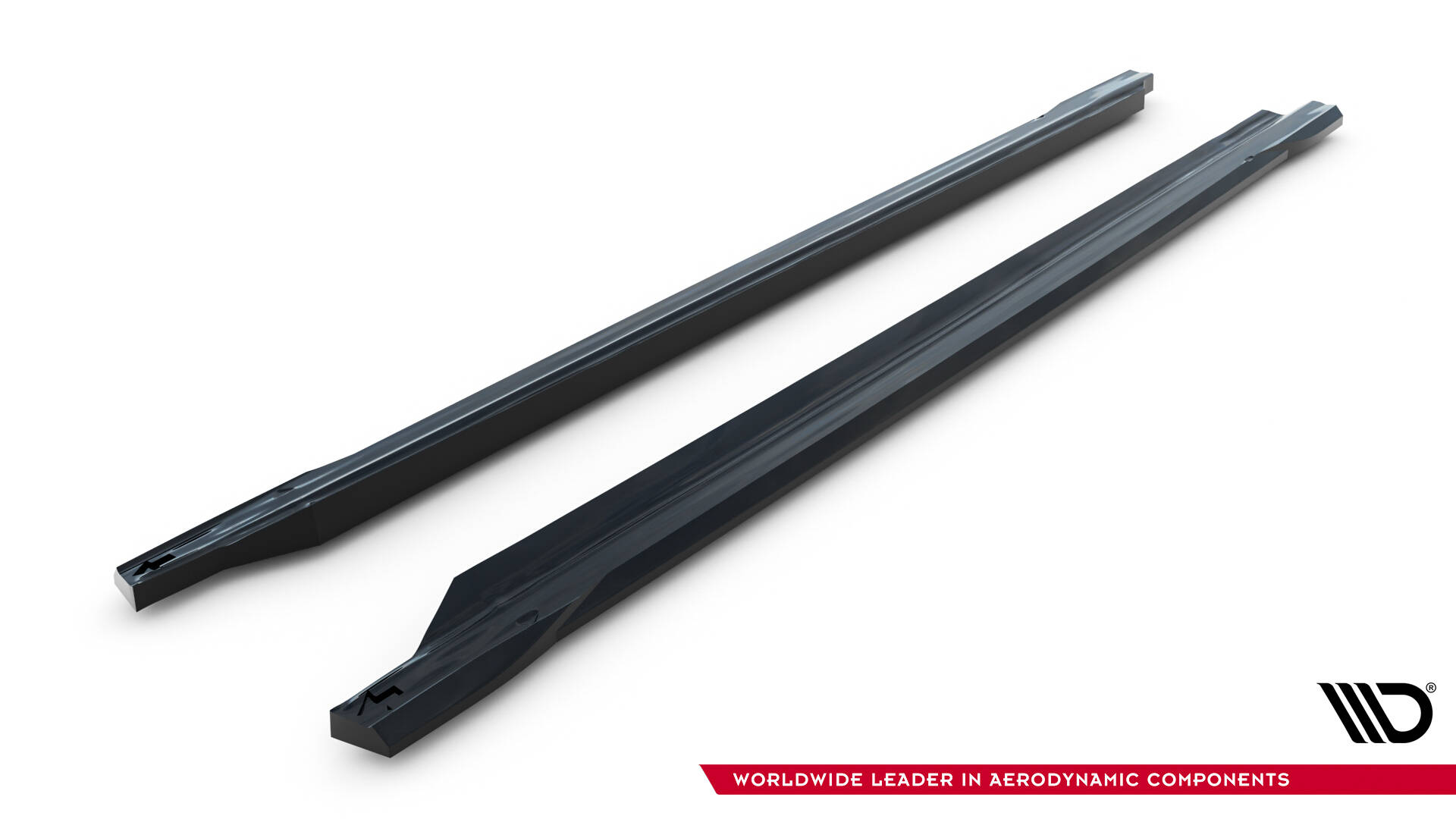 Zijskirts V.1 Volkswagen Golf GTI Clubsport MK8 Facelift Maxton Glanzend zwart