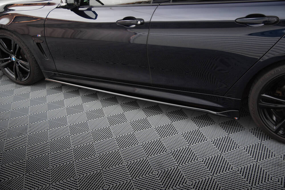 Zijskirts BMW 4 Gran Coupe M Pakket F36 Maxton Glans Zwart
