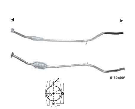 Peugeot 206 1.9D 1868 cc 51 Kw / 70 cv DW8B (WJY) Magnaflow CAT