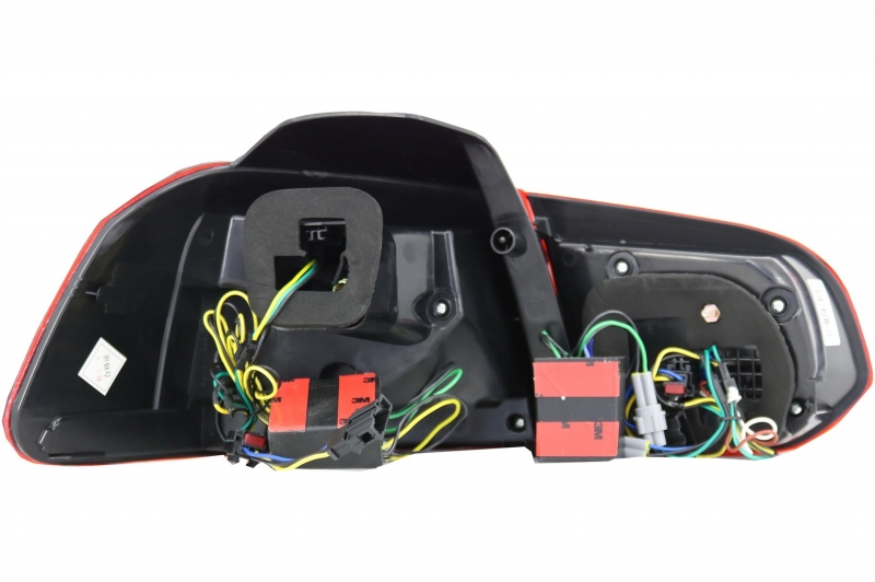Achterlichten led VW Golf VI 10/08- R-look Dynamic LED Donker Rood/Smoke