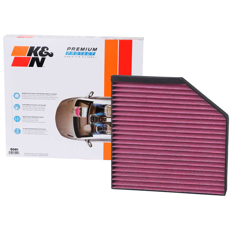 K&N Premium Single-Use Interieurluchtfilter  Audi diverse modellen (DVF5081)