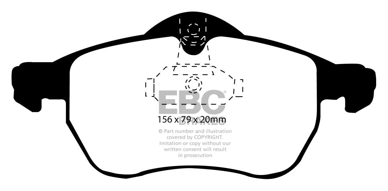 EBC Brakes OPEL Zafira A 1.6 2001-2005 Remblokken voorzijde