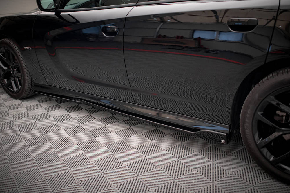Zijskirts Dodge Charger SRT MK7 FL Maxton Glans Zwart