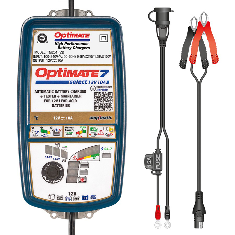 Optimate 7 Select 12V 10-Amp Acculader / tester / onderhouder