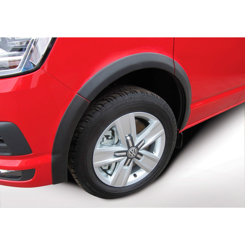 RGM Spatbordverbreders  Volkswagen Transporter T6.1 2019-2022 Korte wielbasis - dubbele schuifdeur - Dubbele achterdeur - Zwart