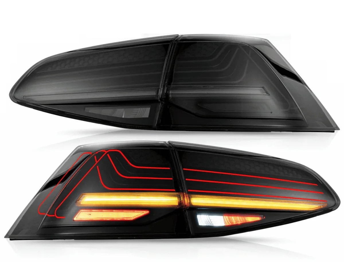 Achterlichten VW Golf VII Dynamic Facelift Laser LED Zwart