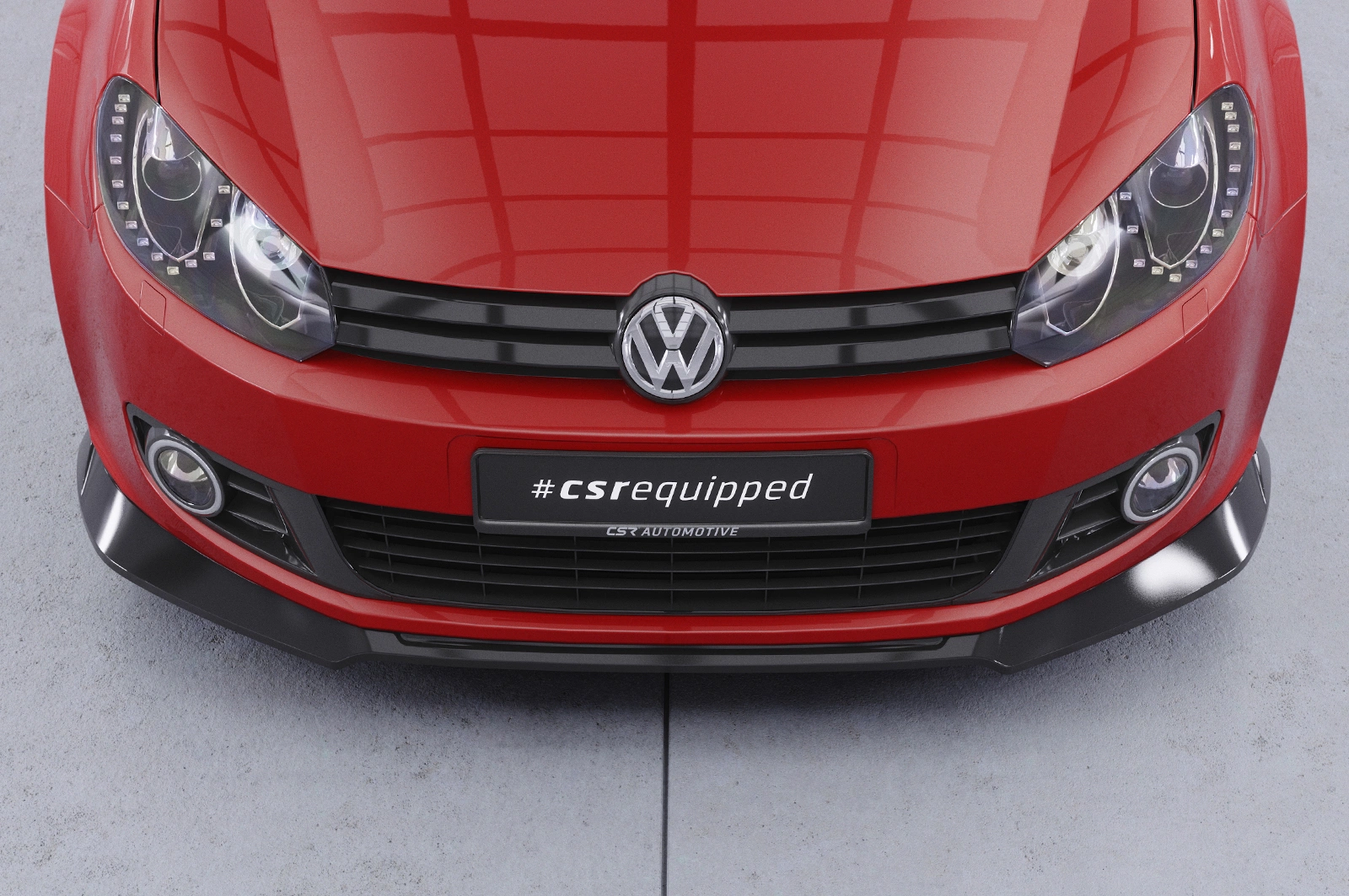 Voorspoiler Volkswagen Golf 6 (Typ 5K1) Glans Zwart – CSR Automotive 