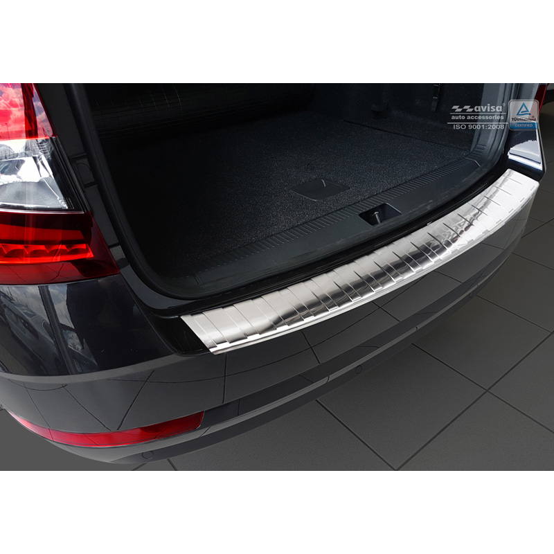 RVS Achterbumperprotector  Skoda Octavia III Kombi Facelift 2017-2020 'Ribs'