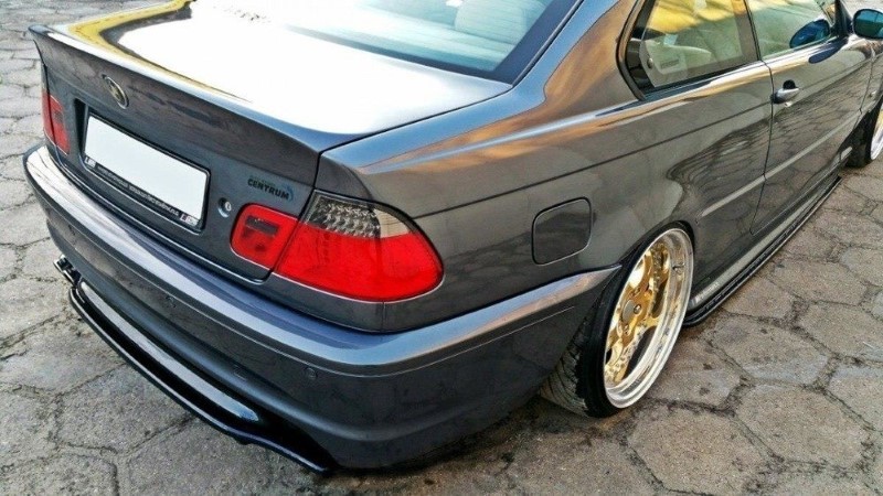 Centrale Achterspoiler BMW 3 E46 MPACK COUPE (zonder verticale bars) Glanzend Zwart