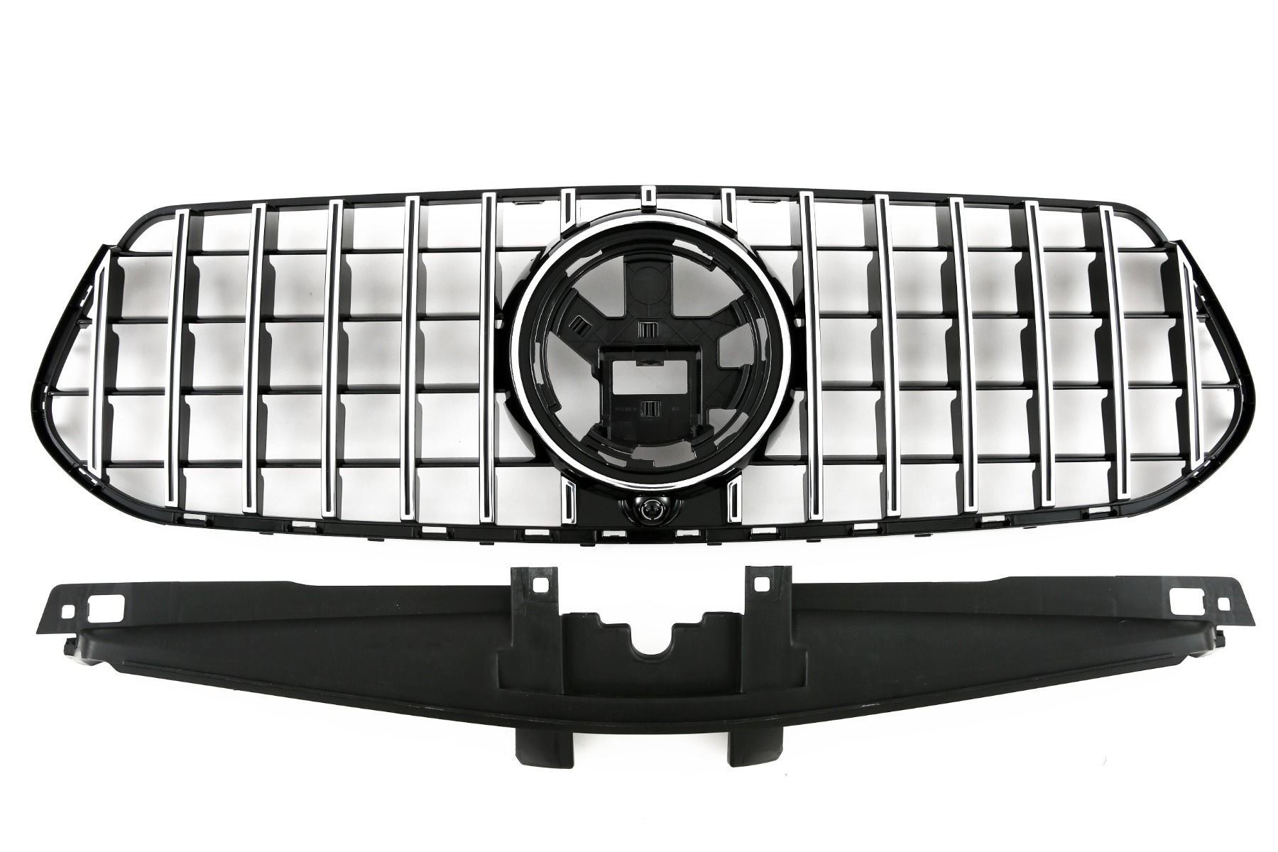 Grill Mercedes GLE V167 FL 2023-... GT Look Glans Zwart / Chroom