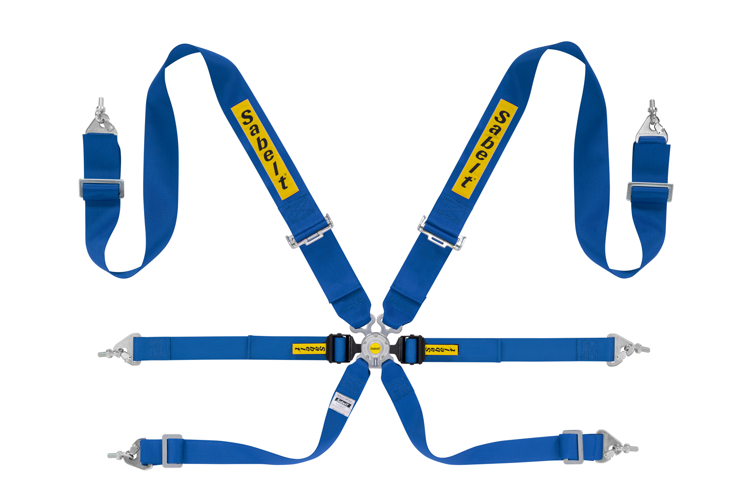 Sabelt Gordel 6 Punts Saloon Steel Blauw 3 Inch/ 2 Inch FIA