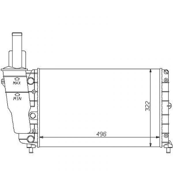 Radiator FIAT PUNTO 93->> 496-322 1.2 60 FIRE