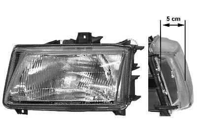 koplamp, H4, rechts, 07/1996-Seat Ibiza/Cordoba, 1993-1999
