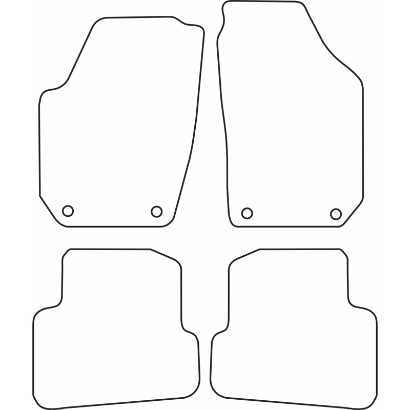 Automatten Velours  Skoda Fabia 2008-2014