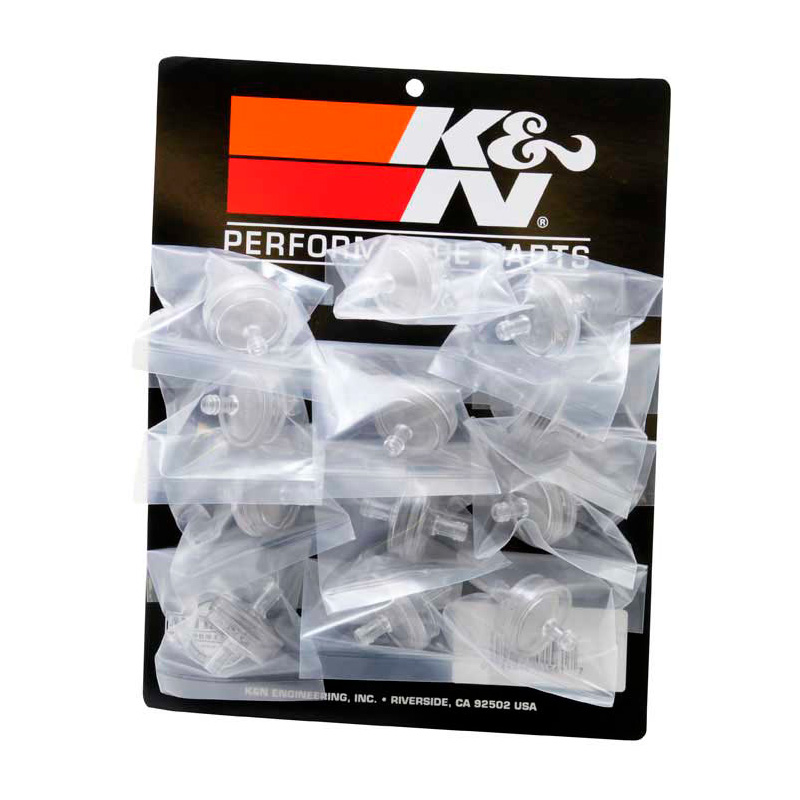 K&N RVS benzinefilter (12 stuks) 34mm diameter (81-0230)