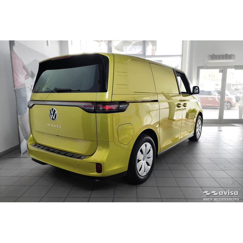 Zwart RVS Achterbumperprotector  Volkswagen ID.Buzz + Cargo 2022- 'STRONG EDITION'