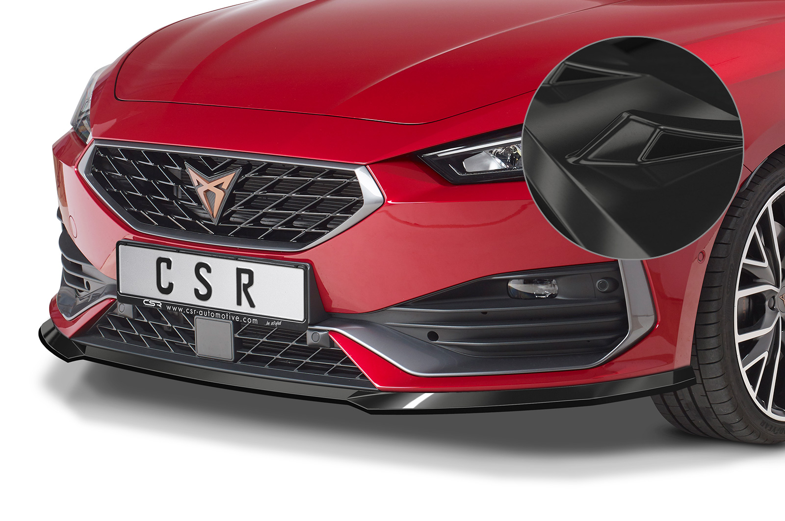 Voorspoiler Cupra Leon CSR Glans Zwart