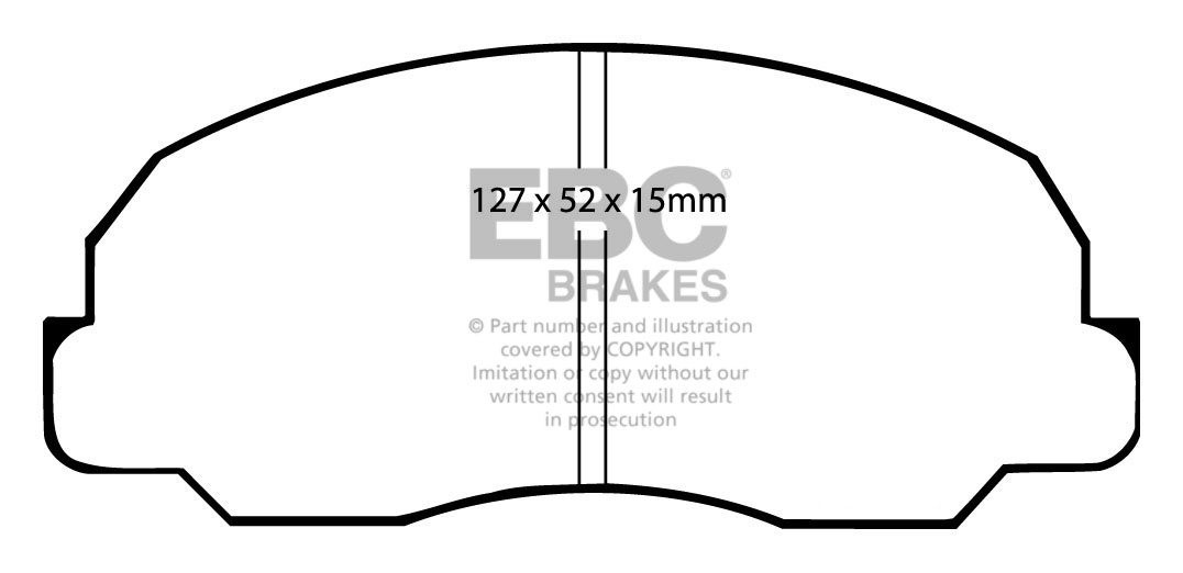 EBC Brakes DAIHATSU Fourtrak/Rugger 1.6 (F20 F25) 82-84 Remblokk